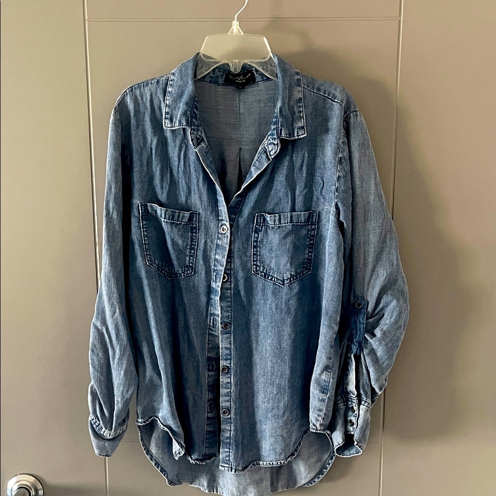 Denim Button-Up Shirt